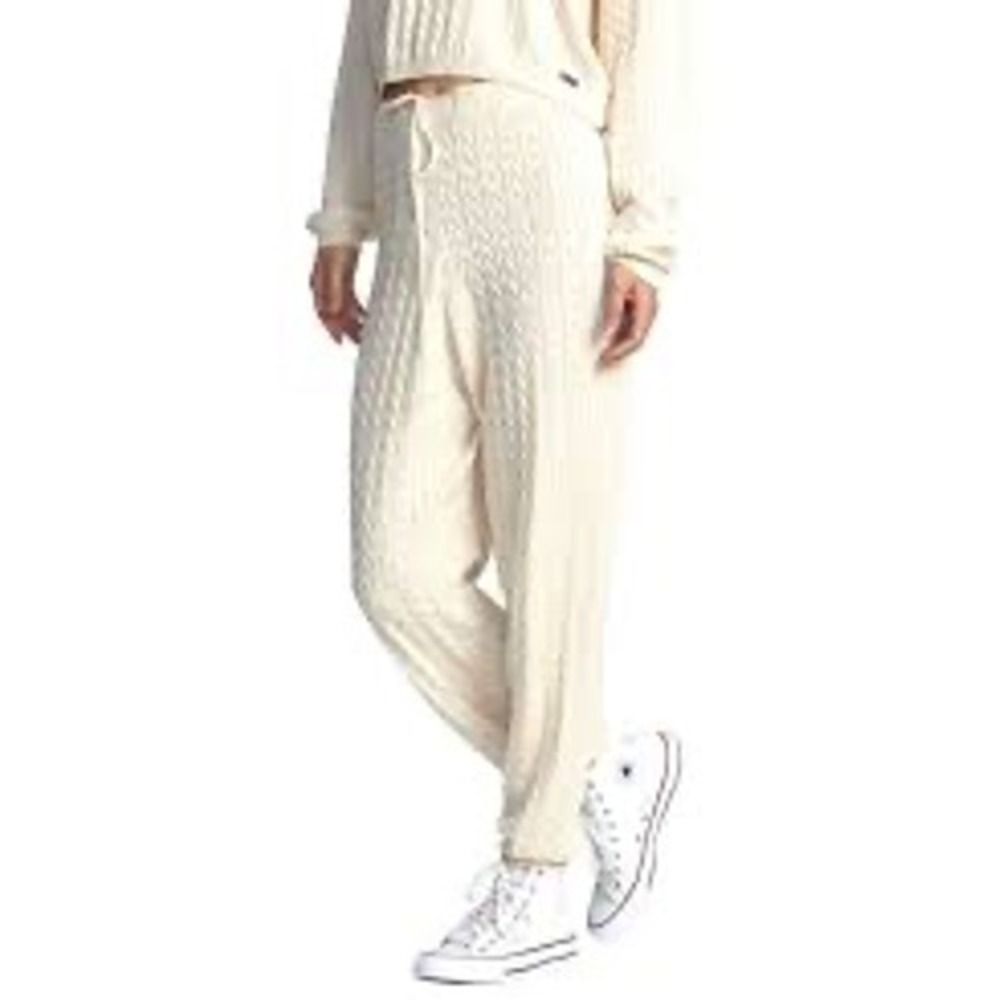 RVCA Sunday Collection Soft Cable Knit‎ Joggers Cream XS